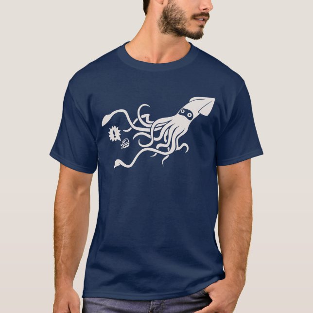 Tioarmad bläckfiskattack! tee shirt (Framsida)
