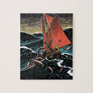 Tioarmad bläckfiskattackpussel pussel