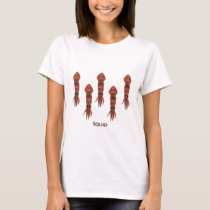 Tioarmad bläckfisklogotyp (färgillustrationen) tee
