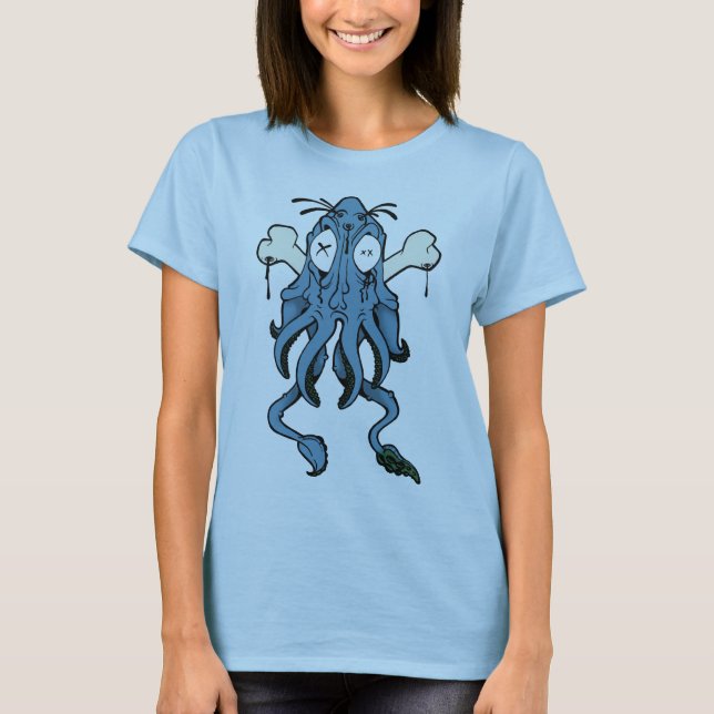 tioarmad bläckfiskord tee shirt (Framsida)