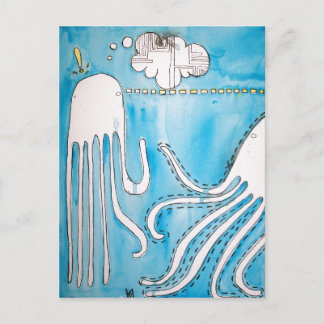 Tioarmad bläckfisksamtalvykort 1 vykort