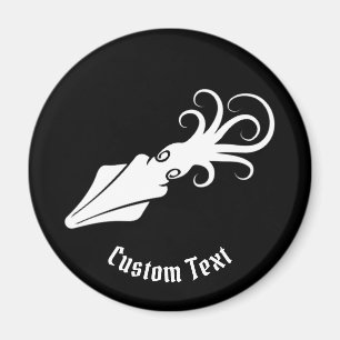 Tioarmad bläckfisksymbolsvit magnet
