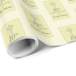 Tioårsdagen av prästen Embossed Kor Presentpapper