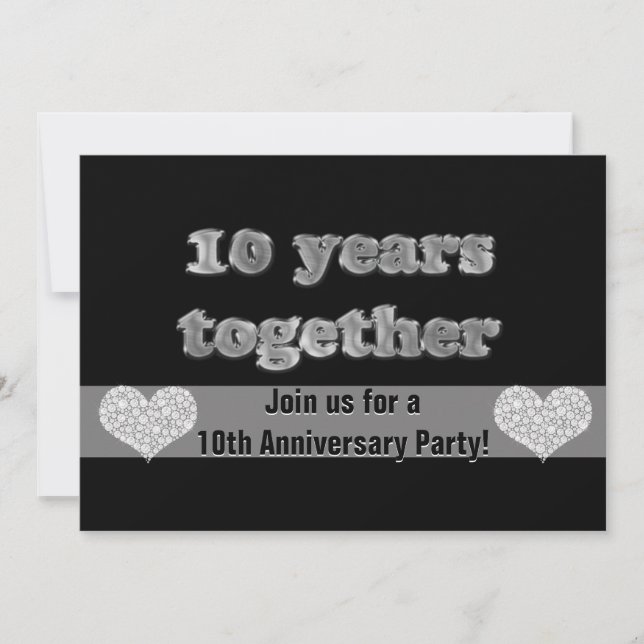 Tioårsdagen Party | 10 år tillsammans Inbjudningar (Framsida)
