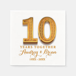 Tioårsjubileum Personlig Pappersservett