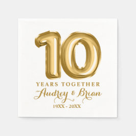 Tioårsjubileum Personlig Pappersservett