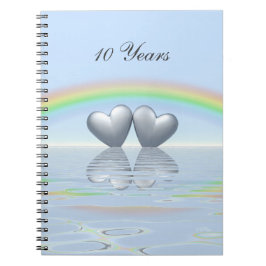 Tioårsjubileum Tin Hearts Anteckningsbok