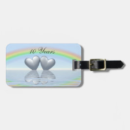 Tioårsjubileum Tin Hearts Bagagebricka