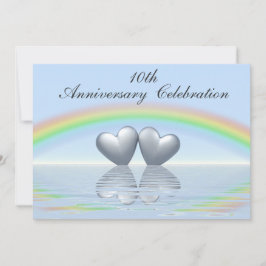 Tioårsjubileum Tin Hearts Inbjudningar