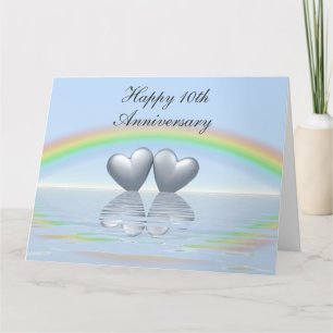 Tioårsjubileum Tin Hearts Kort