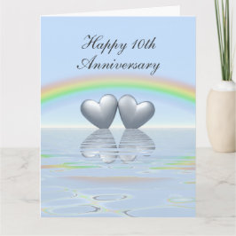 Tioårsjubileum Tin Hearts Kort
