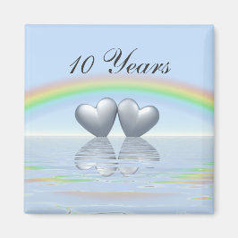 Tioårsjubileum Tin Hearts Magnet