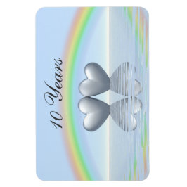 Tioårsjubileum Tin Hearts Magnet