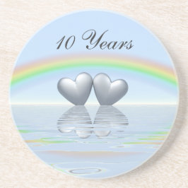 Tioårsjubileum Tin Hearts Underlägg Sandsten