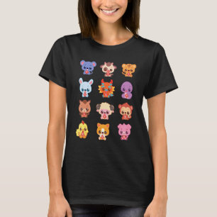Tioårssignaturer för kute- kinesiska zodiakdjur t shirt