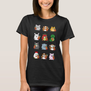 Tioårssignaturer för kute- kinesiska zodiakdjur t shirt