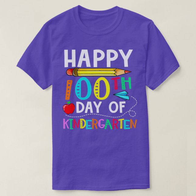 Tiodagarsdagar i Kindergarten Lycklig den tionde s T Shirt (Design framsida)