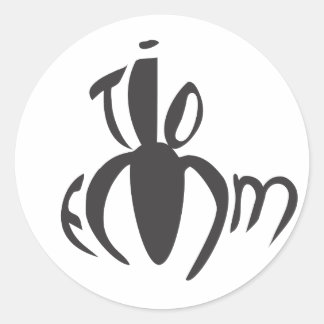 TioEmm Sticker lakan Runt Klistermärke