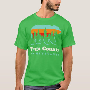 Tioga County Pennsylvania Camping Hiking Bear T Shirt