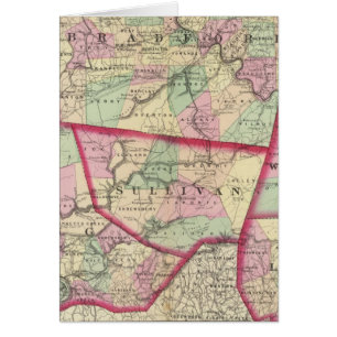 Tioga, Luzerne, Bradford, Sullivan, Wyoming Hälsningskort