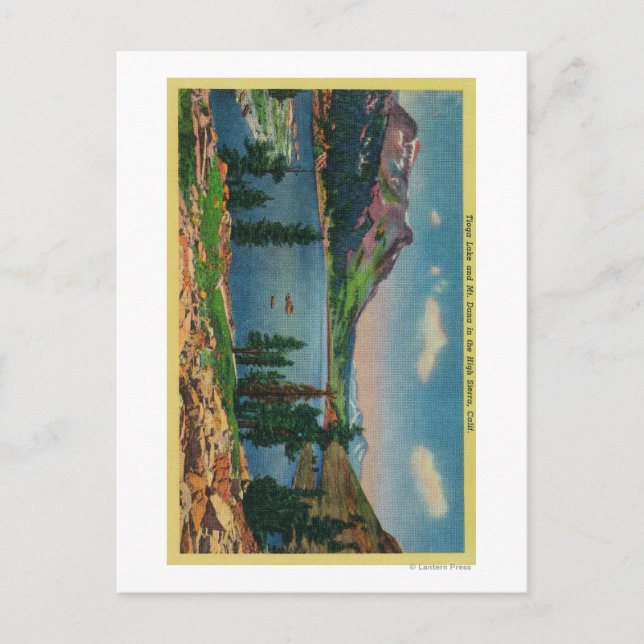 Tioga Sjö och Mt. Dana på hög Sierra Vykort (Framsida)