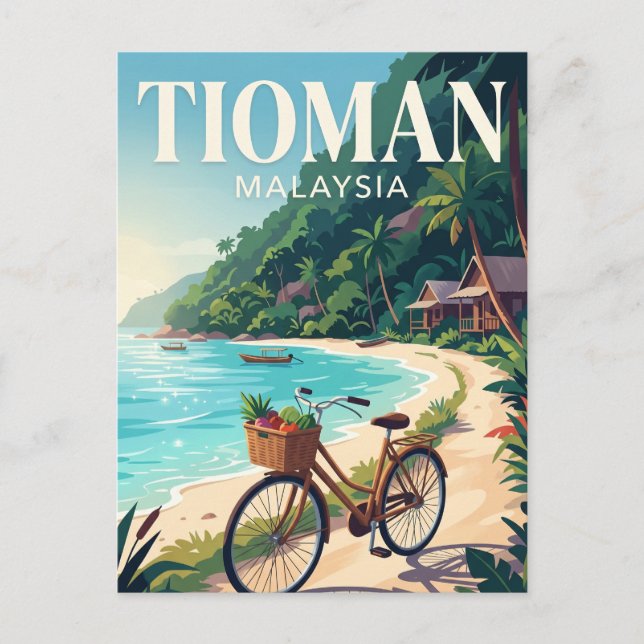 Tiomanön Malaysia Vykort (Framsida)