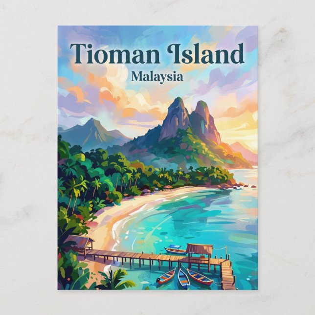Tiomanön Malaysia Vykort (Framsida)
