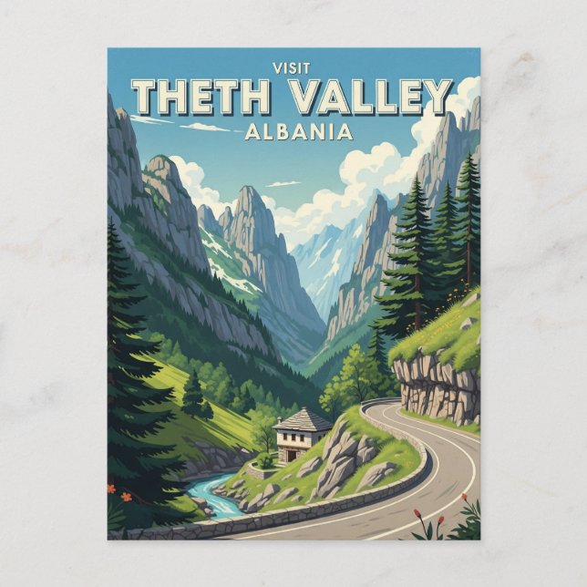 Tionde albanska resor vykort (Framsida)