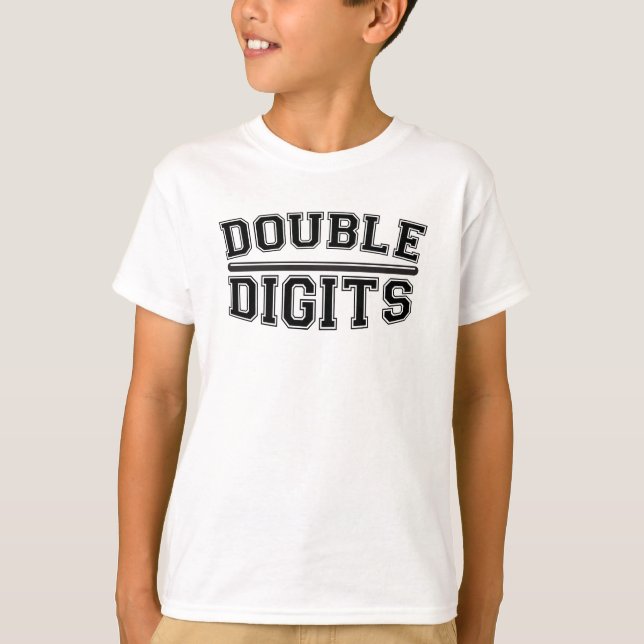 Tionde årsdagen| dubblans siffror t shirt (Framsida)