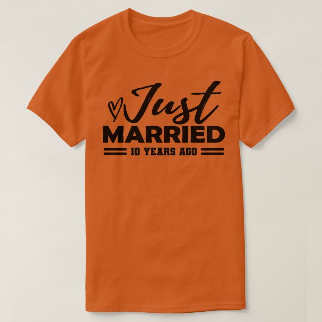 Tionde Bröllop-årsdagen 10 år T Shirt (Design framsida)