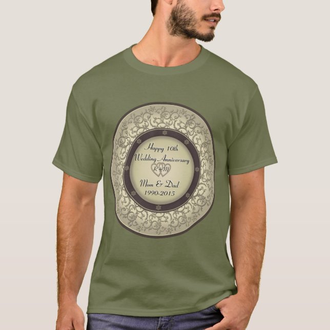 Tionde Bröllop-årsdagen T Shirt (Framsida)