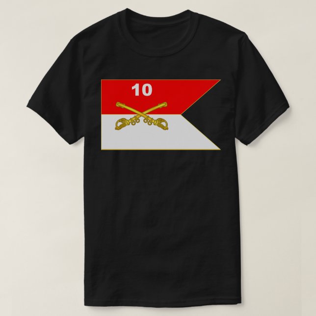 tionde Cavalry Guidon T Shirt (Design framsida)