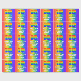 Tionde födelsedag: färgfull, Roligt Rainbow Mönste Presentpapper