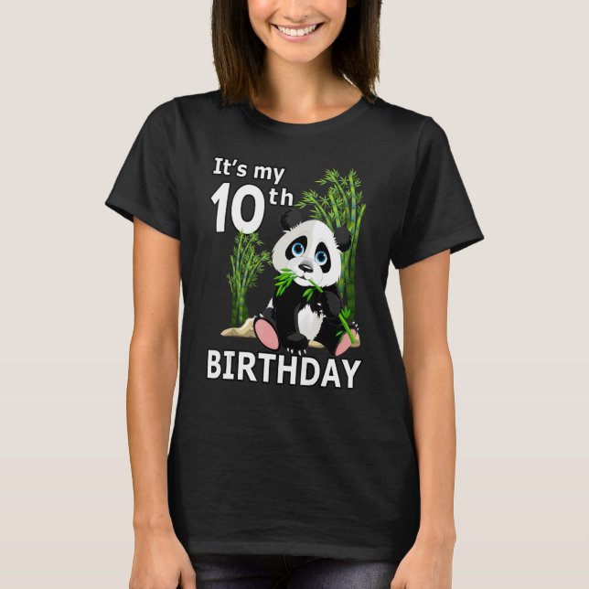 Tionde födelsedagen 10 år gammal Party-djuranda 8 T Shirt (Framsida)