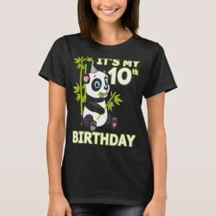 Tionde födelsedagen 10 år gammal Party-djurpanda T Shirt