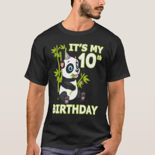 Tionde födelsedagen 10 år gammal Party-djurpanda T Shirt
