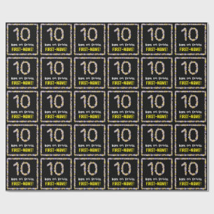 Tionde födelsedagen: Blommigt Flowers Number, eget Presentpapper