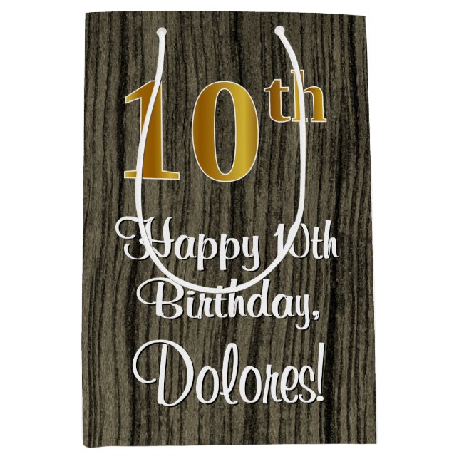 Tionde födelsedagen: Elegant Faux Guld look #, Fau (Framsidan)