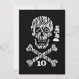 Tionde födelsedagen eller valfritt år Skull och ko Inbjudningar