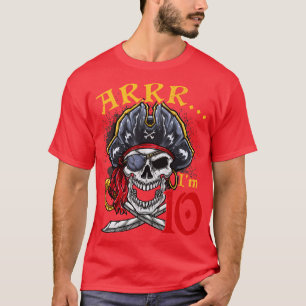 Tionde födelsedagen Pirat tio T Shirt