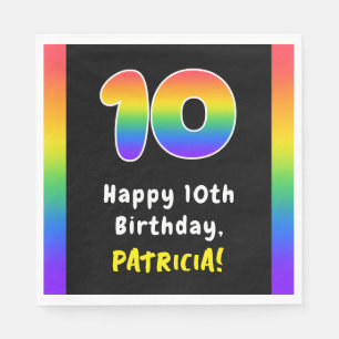 Tionde födelsedagen: Rainbow Spectrum nr 10, anpas Pappersservett