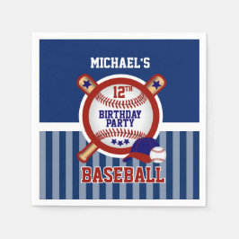 Tionde Födelsedagsfesten - basket - Mörk blått Pappersservett