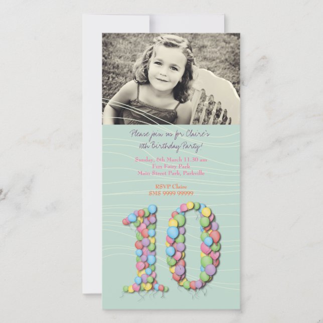 Tionde Födelsedagsfestens ballonger (Framsida)