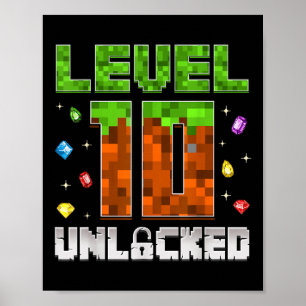 Tionde födelsedagsnivån 10 olåsta barn 10 år gamla poster