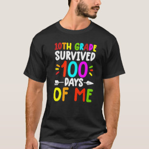 Tionde Klass-båtar för lärare 100 skoldag T Shirt