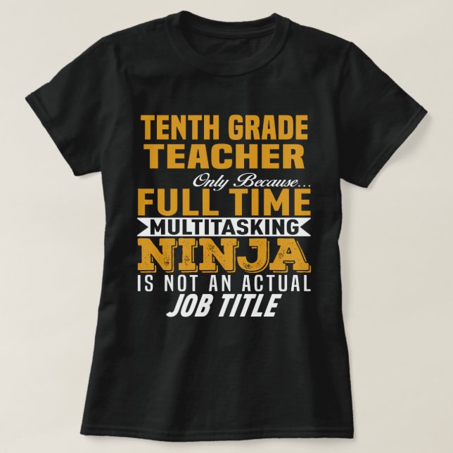 Tionde Klass-läraren T Shirt (Design framsida)