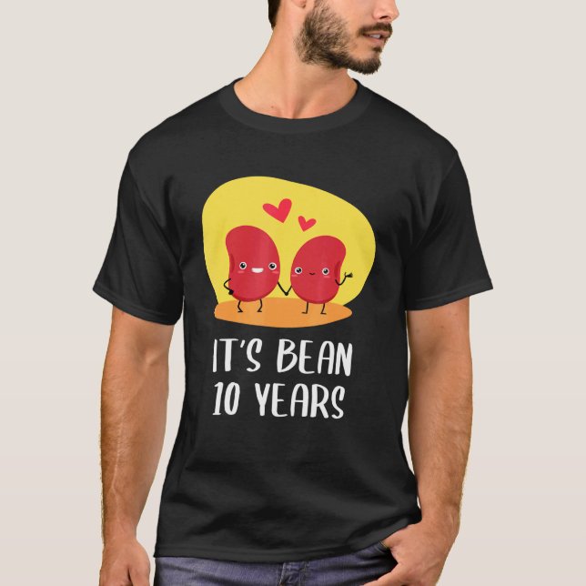 Tionde tioårsjubileet i Bröllop T Shirt (Framsida)