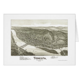 Tionesta panorama- karta för PA - 1896 Hälsningskort