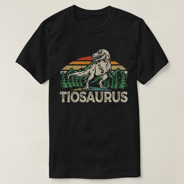 Tiosaurus Dinosaur farbror Saurus Fars dag T-Shi T Shirt (Design framsida)