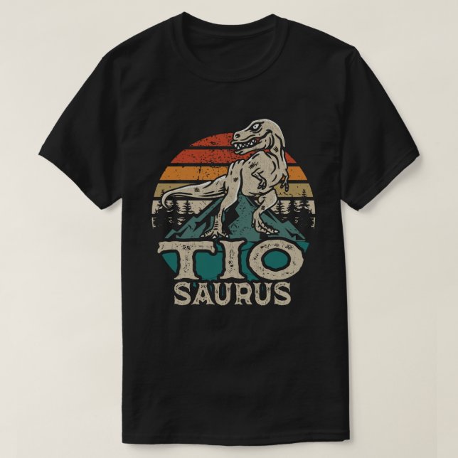 Tiosaurus Dinosaur farbror Saurus Fars dag T-Shi T Shirt (Design framsida)